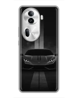 Чехол для OPPO Reno 11 Pro 5G с картинкой «Lamborghini симметрия дорог»