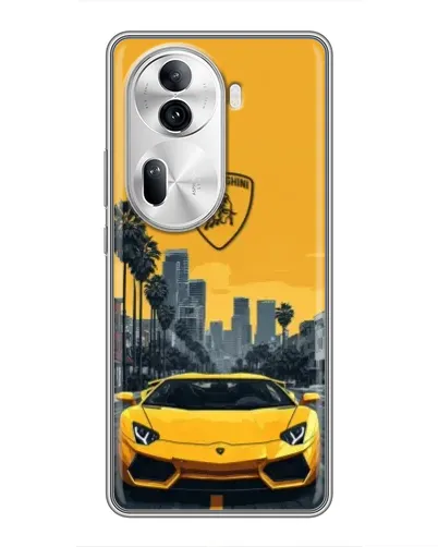 Чехол для OPPO Reno 11 Pro 5G с картинкой «Желтый Lamborghini город» Чехол для OPPO Reno 11 Pro 5G с картинкой «Желтый Lamborghini город»