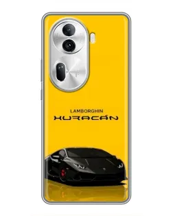 Чехол для OPPO Reno 11 Pro 5G с картинкой «Lamborghini Huracan черный»