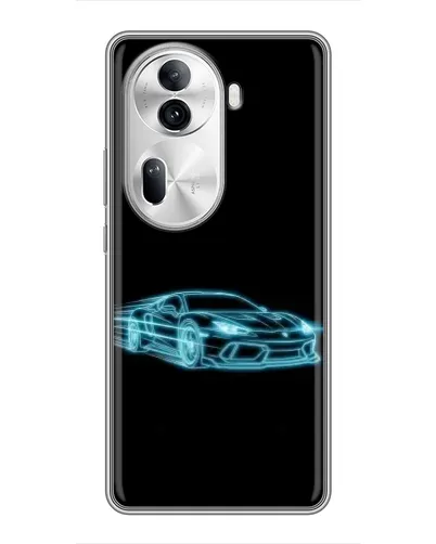 Чехол для OPPO Reno 11 Pro 5G с картинкой «Неоновый контур Lamborghini» Чехол для OPPO Reno 11 Pro 5G с картинкой «Неоновый контур Lamborghini»