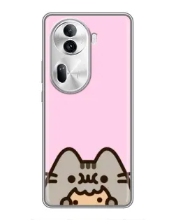 Чехол для OPPO Reno 11 Pro 5G с картинкой «Pusheen и печенье» Чехол для OPPO Reno 11 Pro 5G с картинкой «Pusheen и печенье»