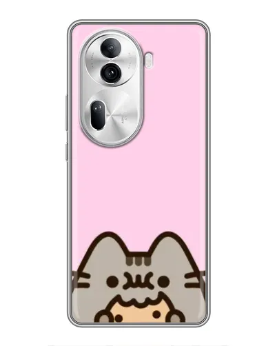 Чехол для OPPO Reno 11 Pro 5G с картинкой «Pusheen и печенье»