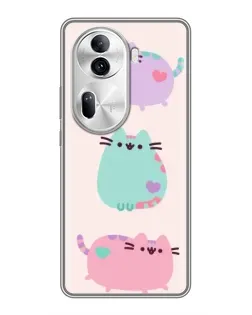 Чехол для OPPO Reno 11 Pro 5G с картинкой «Pusheen трио» Чехол для OPPO Reno 11 Pro 5G с картинкой «Pusheen трио»