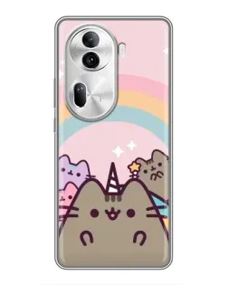 Чехол для OPPO Reno 11 Pro 5G с картинкой «Единорог Pusheen» Чехол для OPPO Reno 11 Pro 5G с картинкой «Единорог Pusheen»