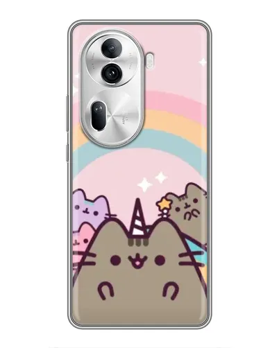 Чехол для OPPO Reno 11 Pro 5G с картинкой «Единорог Pusheen»