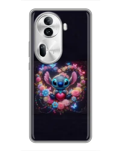Чохол для OPPO Reno 11 Pro 5G з картинкою «Stitch у квітах» Чохол для OPPO Reno 11 Pro 5G з картинкою «Stitch у квітах»