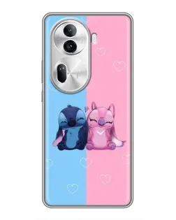Чохол для OPPO Reno 11 Pro 5G з картинкою «Stitch та Angel Love»