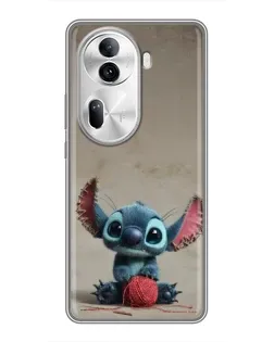 Чохол для OPPO Reno 11 Pro 5G з картинкою «Стіч на чоричневому фоні»