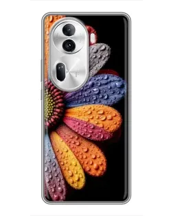 Чехол для OPPO Reno 11 Pro 5G с картинкой «Радужный цветок» Чехол для OPPO Reno 11 Pro 5G с картинкой «Радужный цветок»
