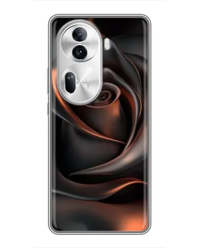 Чехол для OPPO Reno 11 Pro 5G с картинкой «Шелковая черная роза» Чехол для OPPO Reno 11 Pro 5G с картинкой «Шелковая черная роза»