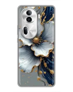 Чехол для OPPO Reno 11 Pro 5G с картинкой «Белый цветок и золотой флюид» Чехол для OPPO Reno 11 Pro 5G с картинкой «Белый цветок и золотой флюид»