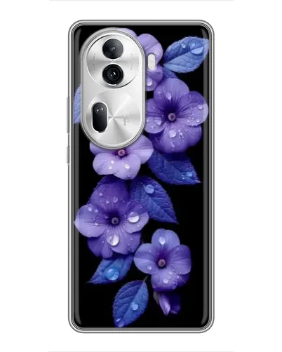 Чехол для OPPO Reno 11 Pro 5G с картинкой «Фиолетовые цветы с росою» Чехол для OPPO Reno 11 Pro 5G с картинкой «Фиолетовые цветы с росою»