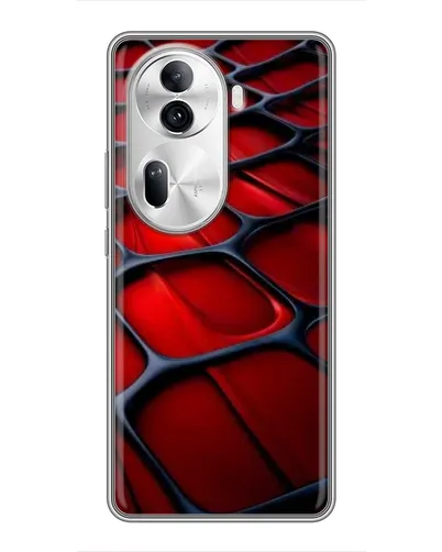Чехол для OPPO Reno 11 Pro 5G с картинкой «Красная глянцевая сетка»