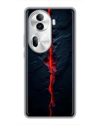 Чехол для OPPO Reno 11 Pro 5G с картинкой «Kрасная лавовая трещина»