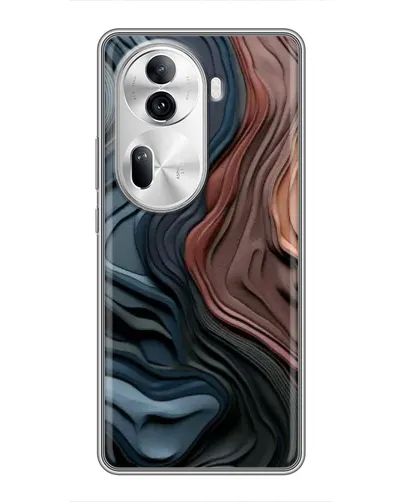 Чехол для OPPO Reno 11 Pro 5G с картинкой «Цветные волны каньона»
