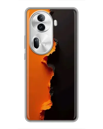 Чехол для OPPO Reno 11 Pro 5G с картинкой «Оранжевый разлом»