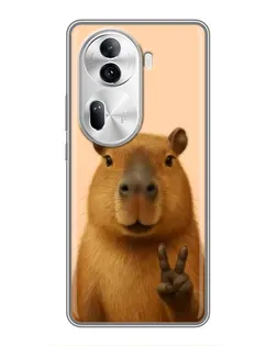 Чехол для OPPO Reno 11 Pro 5G с картинкой «Капибара виктория»