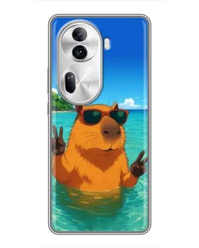 Чехол для OPPO Reno 11 Pro 5G с картинкой «Морская капибара» Чехол для OPPO Reno 11 Pro 5G с картинкой «Морская капибара»
