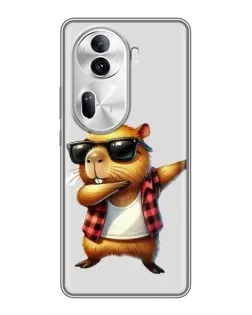 Чехол для OPPO Reno 11 Pro 5G с картинкой «Капибара рэпер даб»
