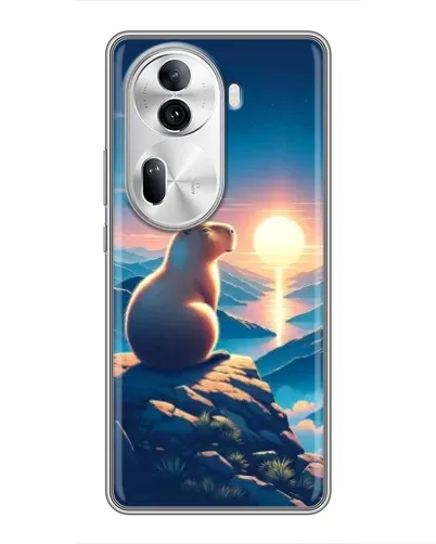 Чехол для OPPO Reno 11 Pro 5G с картинкой «Закат солнца с капибарой» Чехол для OPPO Reno 11 Pro 5G с картинкой «Закат солнца с капибарой»