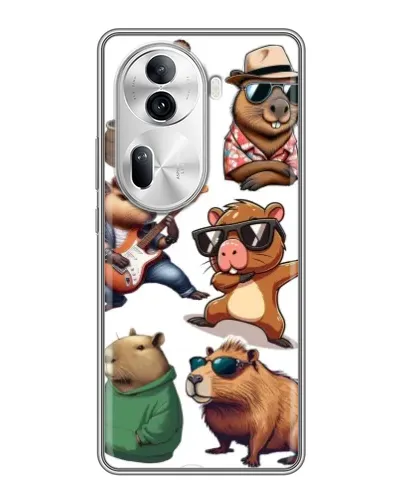 Чехол для OPPO Reno 11 Pro 5G с картинкой «Крутые капибары музыканты» Чехол для OPPO Reno 11 Pro 5G с картинкой «Крутые капибары музыканты»