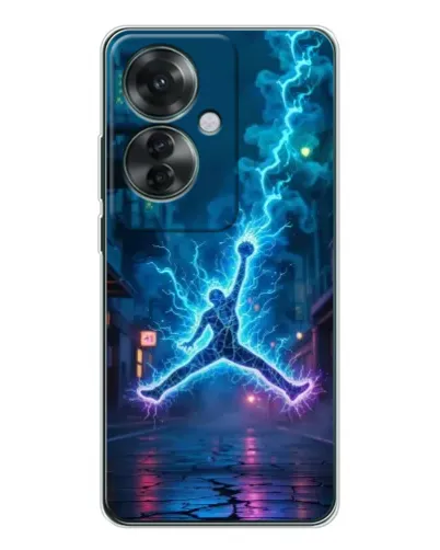 Чехол для OPPO Reno 11F с картинкой «Jordan Gold Jumpman»