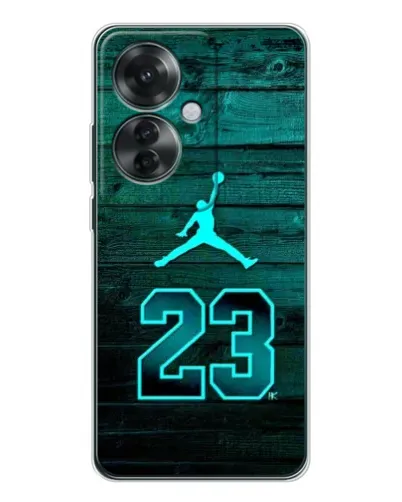 Чехол для OPPO Reno 11F с картинкой «Jordan Cyan 23»