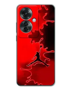Чехол для OPPO Reno 11F с картинкой «Jordan Red Smoke»