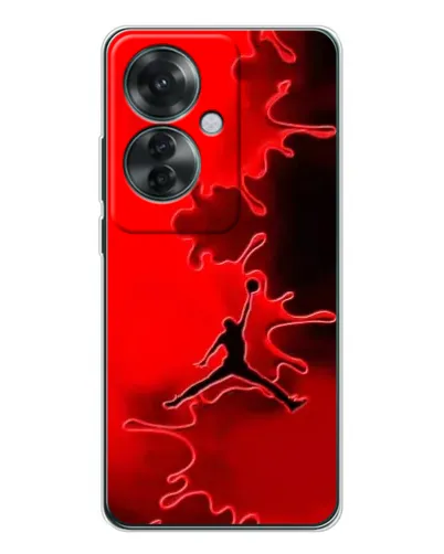 Чехол для OPPO Reno 11F с картинкой «Jordan Red Smoke»