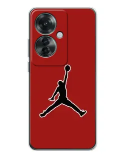 Чехол для OPPO Reno 11F с картинкой «Jordan Red Back»