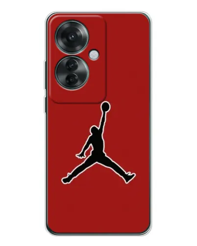 Чехол для OPPO Reno 11F с картинкой «Jordan Red Back»