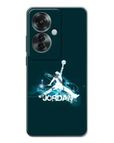 Чехол для OPPO Reno 11F с картинкой «Jordan Blue Fire»
