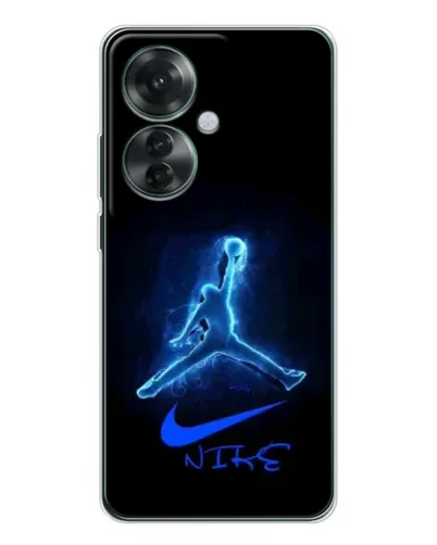 Чехол для OPPO Reno 11F с картинкой «Jordan Neon Blue»