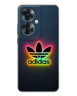 Чехол для OPPO Reno 11F с картинкой «Неоновый Adidas»