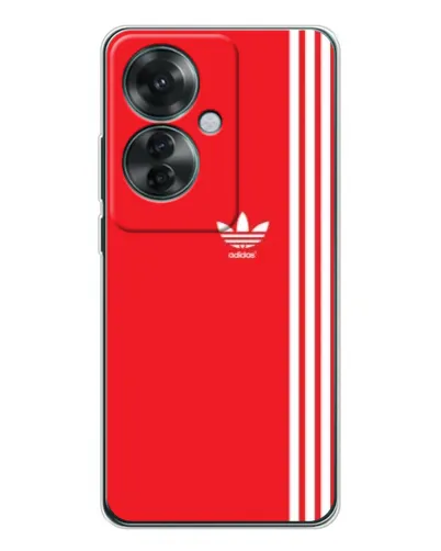 Чехол для OPPO Reno 11F с картинкой «Красный минимализм Adidas» Чехол для OPPO Reno 11F с картинкой «Красный минимализм Adidas»