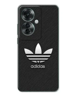 Чехол для OPPO Reno 11F с картинкой «Adidas Карбоновая текстура»