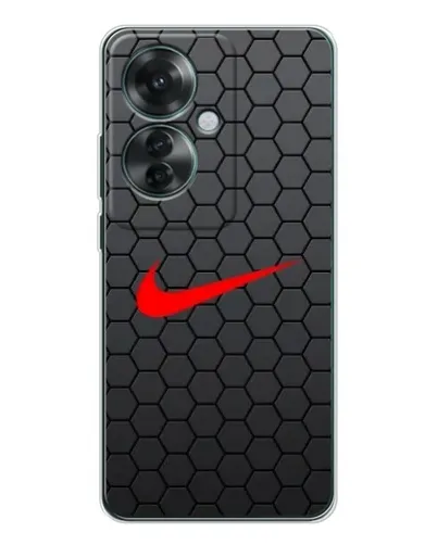 Чехол для OPPO Reno 11F с картинкой «Nike — карбоновая сетка»