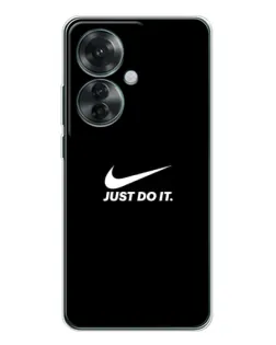 Чехол для OPPO Reno 11F с картинкой «Минимализм от Nike»