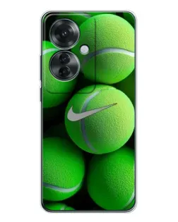 Чехол для OPPO Reno 11F с картинкой «Теннисные мячи Найк»