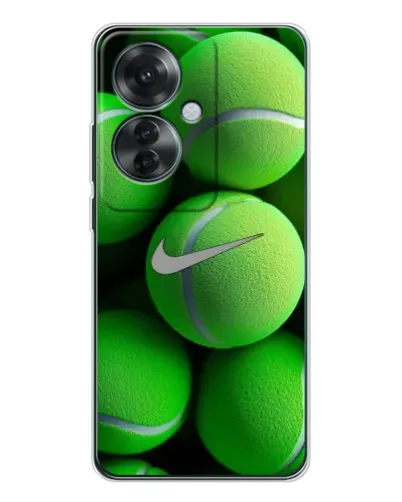 Чехол для OPPO Reno 11F с картинкой «Теннисные мячи Найк»