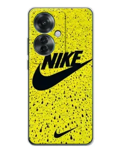 Чехол для OPPO Reno 11F с картинкой «Желтый текстурный Nike»
