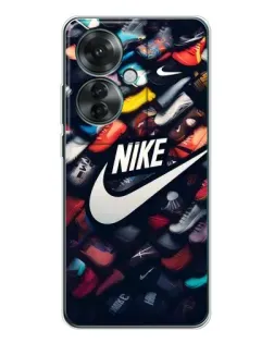 Чехол для OPPO Reno 11F с картинкой «Коллекция кроссовок Nike»