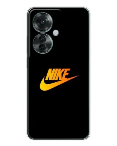 Чехол для OPPO Reno 11F с картинкой «Золотой логотип Nike»