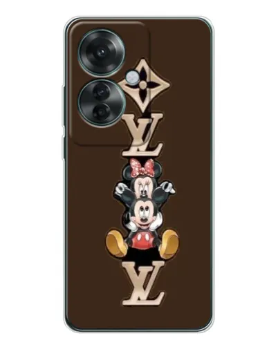 Чехол для OPPO Reno 11F с картинкой «LV и Микки Маус»