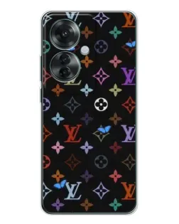 Чехол для OPPO Reno 11F с картинкой «Цветная монограмма LV»