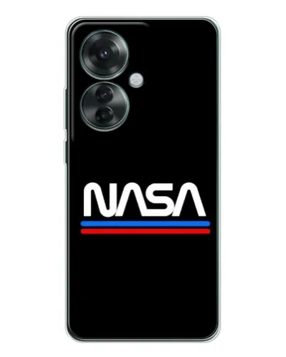 Чехол для OPPO Reno 11F с картинкой «NASA — классика Red Blue»