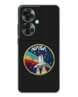 Чехол для OPPO Reno 11F с картинкой «NASA — эмблема миссии»