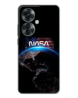 Чехол для OPPO Reno 11F с картинкой «Земля из космоса NASA»