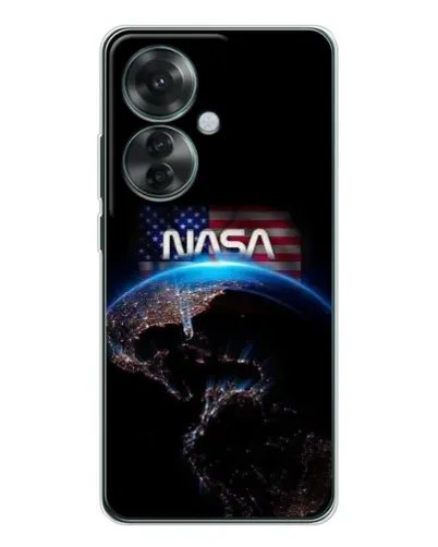 Чехол для OPPO Reno 11F с картинкой «Земля из космоса NASA»