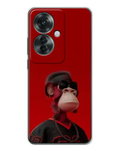 Чехол для OPPO Reno 11F с картинкой «Bored Ape в красном» Чехол для OPPO Reno 11F с картинкой «Bored Ape в красном»